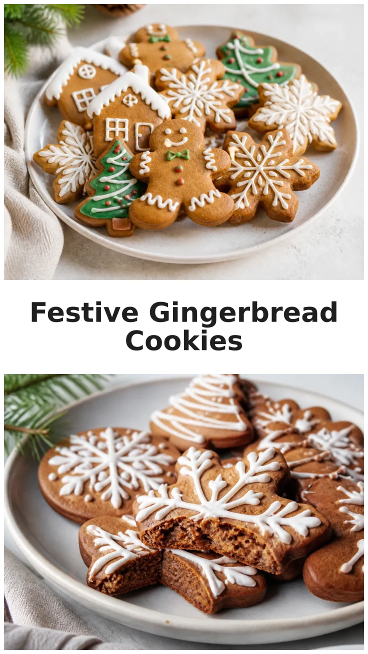 Gingerbread Cookies with Festive Christmas Finish for the Holidays Gingerbread Cookies with Festive Christmas Finish for the Holidays