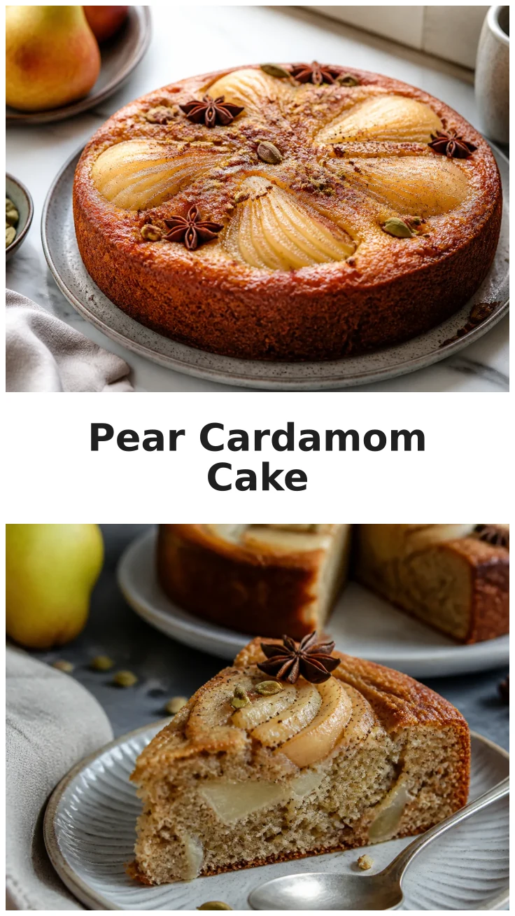 Delicious Pear Cardamom Cake with Warm Fall Spice Recipe