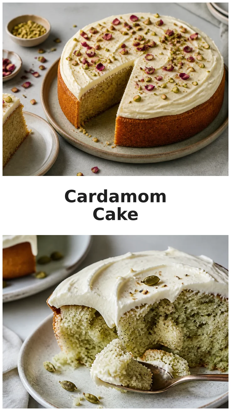 Delicious Cardamom Cake with Warm Aromatic Flavor Delicious Cardamom Cake with Warm Aromatic Flavor