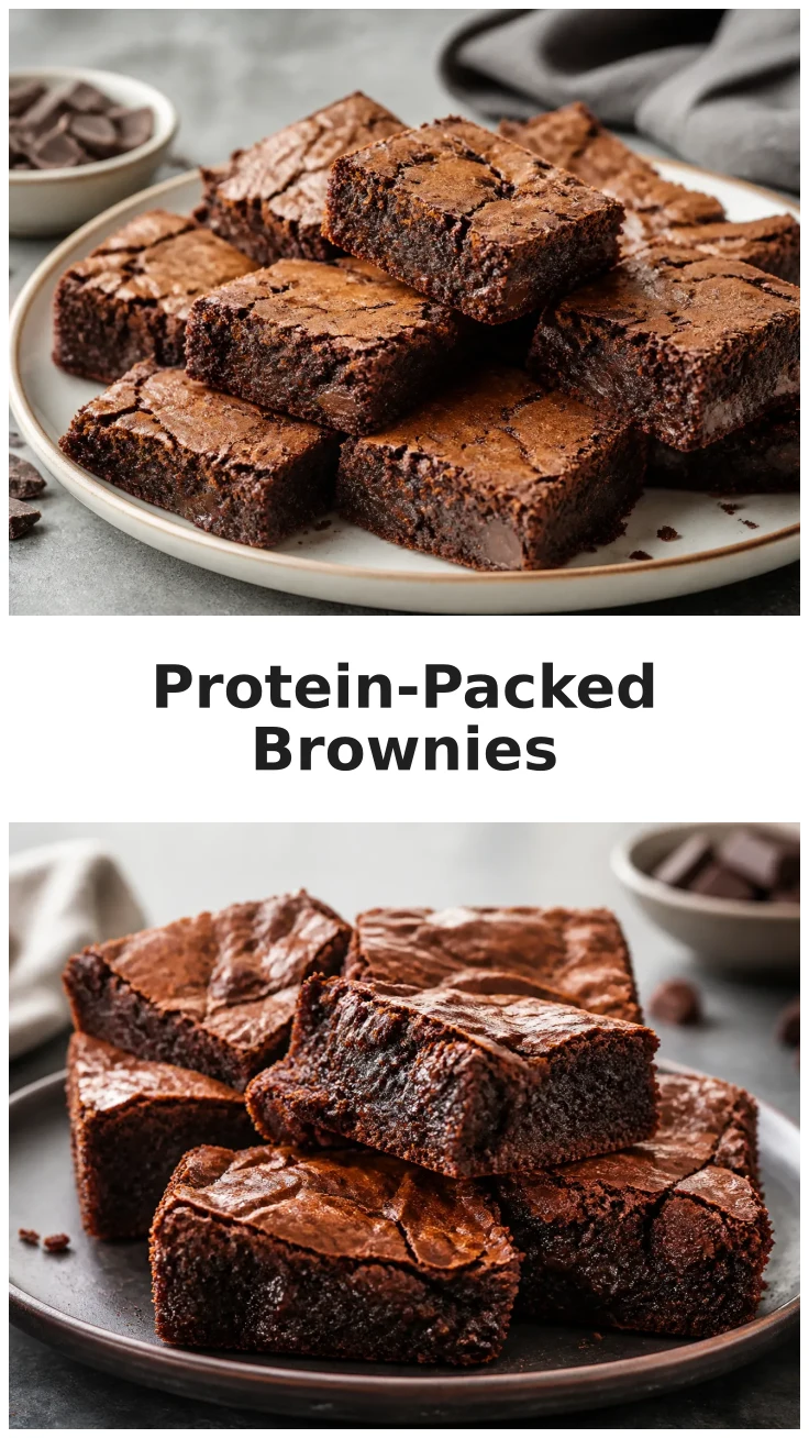 High-Protein Brownies with a Fudgy Chocolate Center Recipe