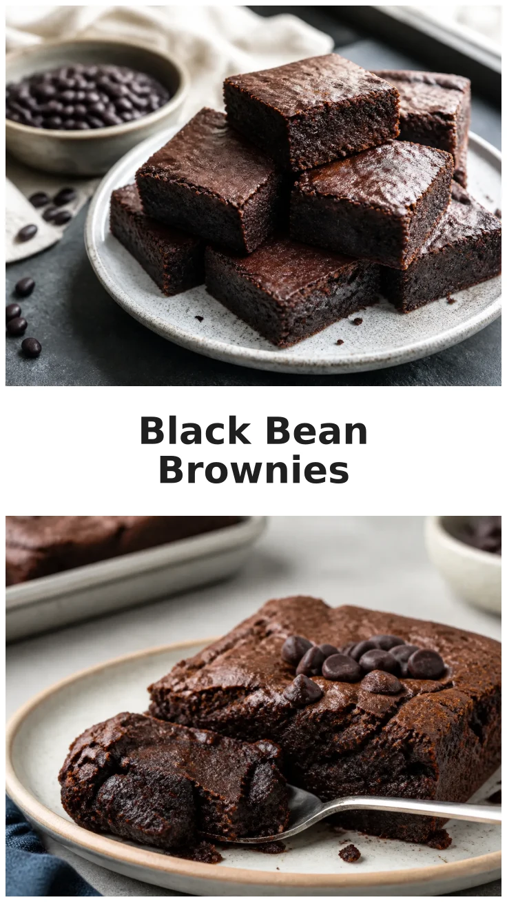 Decadent Black Bean Brownies with Rich Chocolate Center Decadent Black Bean Brownies with Rich Chocolate Center