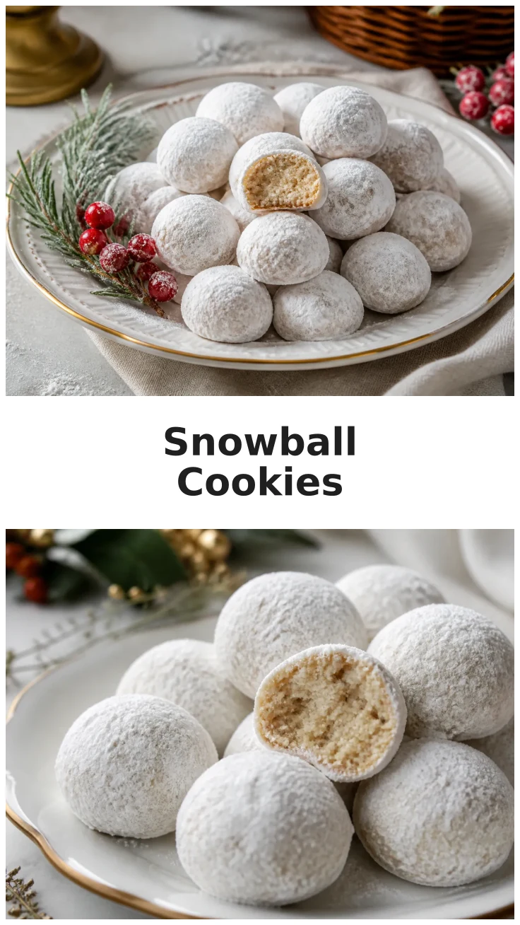 Snowball Cookies with a Soft Powdered Sugar Finish Recipe