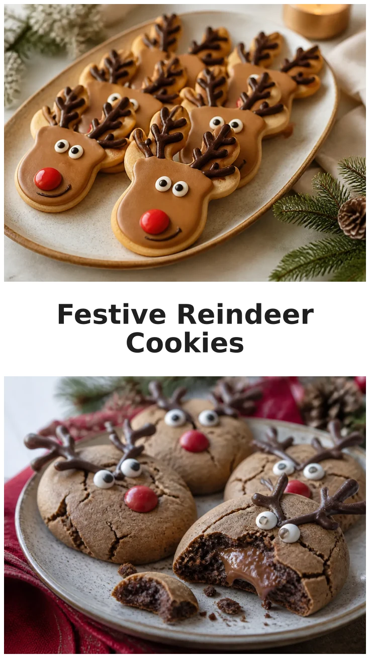 Colorful Reindeer Cookies for Christmas Parties Colorful Reindeer Cookies for Christmas Parties