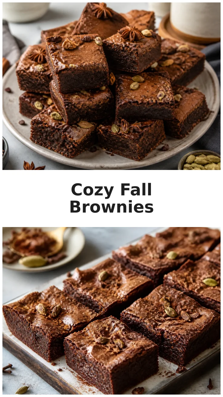 Chai Brownies with Cozy Fall Spices Recipe