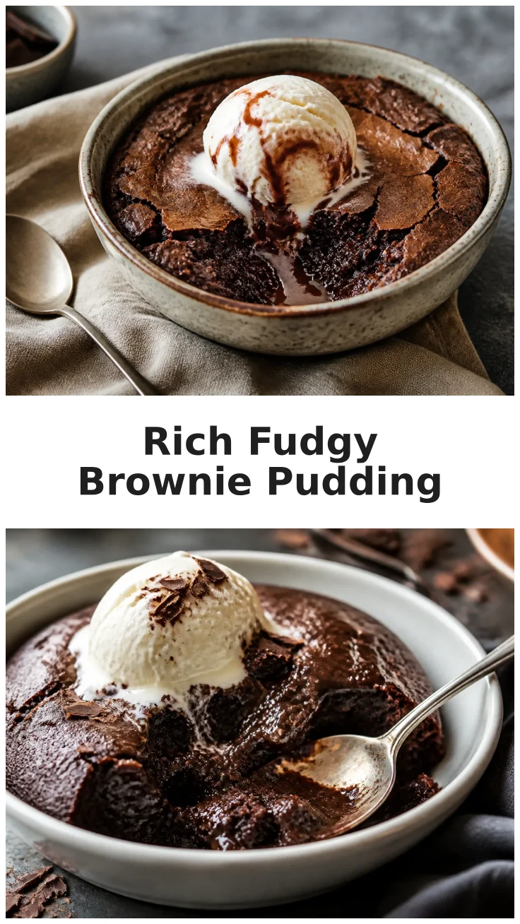 Brownie Pudding with a Rich Fudgy Center Recipe