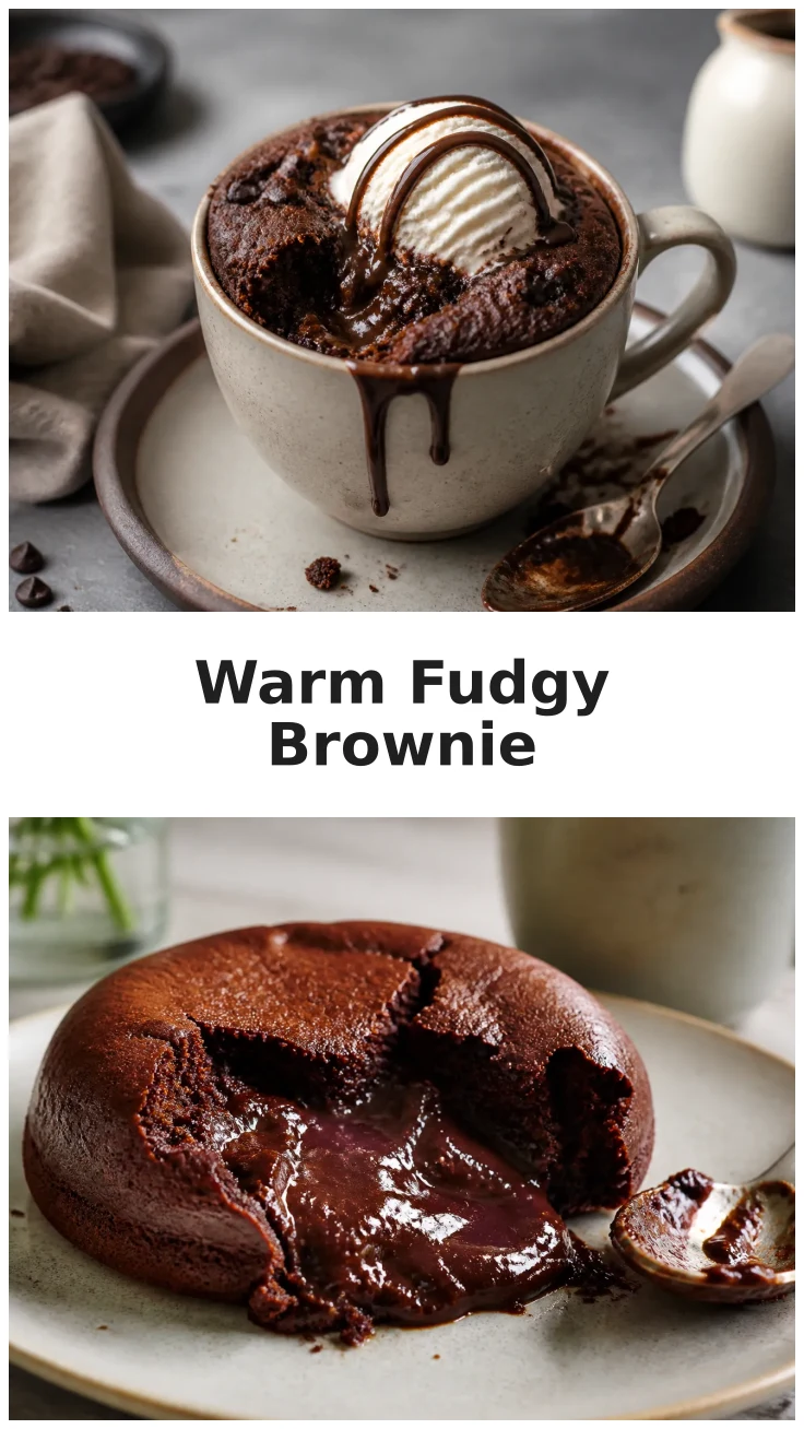 Microwave Mug Brownie with a Warm Fudgy Center Microwave Mug Brownie with a Warm Fudgy Center