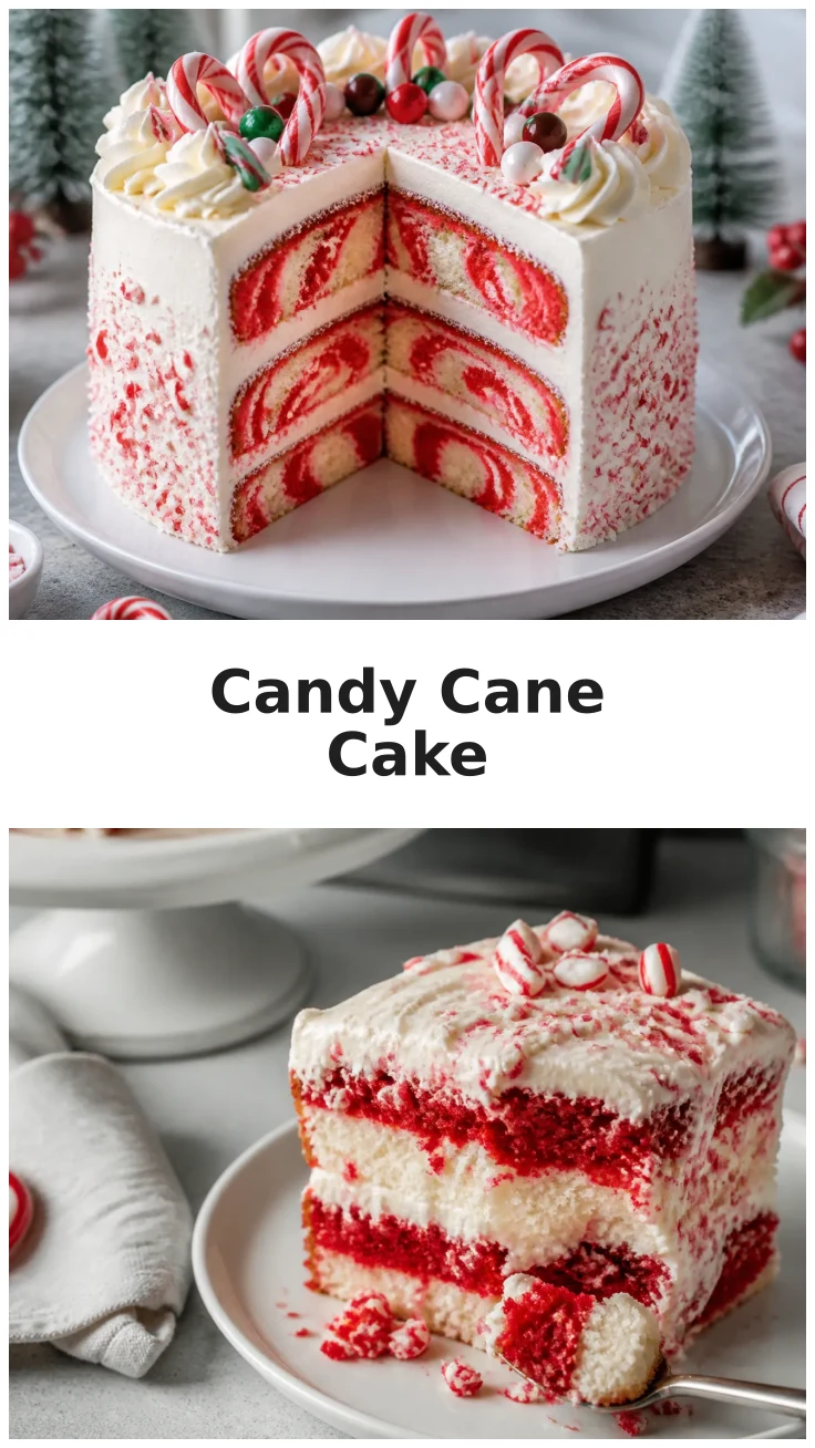 Colorful Candy Cane Cake for Your Christmas Parties