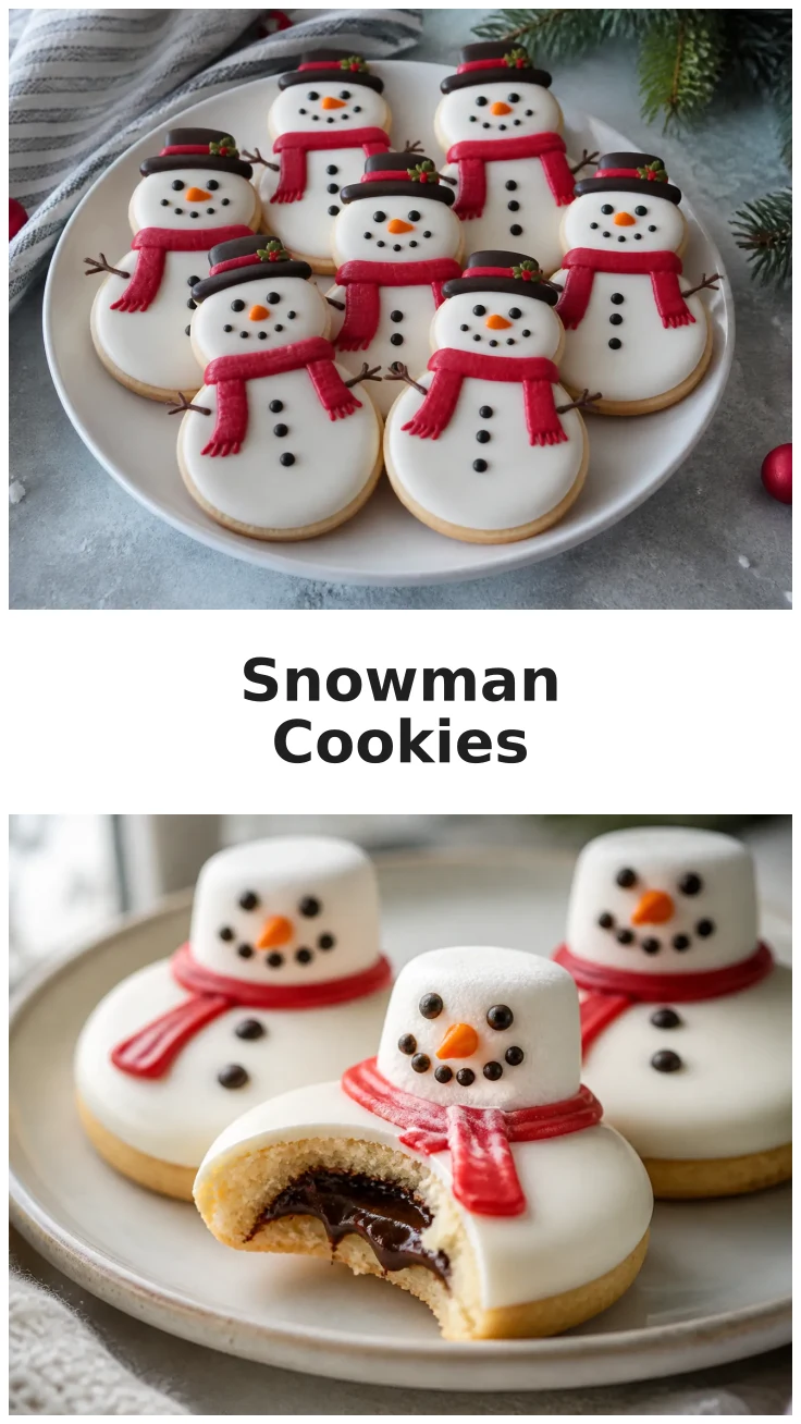 Delightful Snowman Cookies with a Festive Winter Finish Delightful Snowman Cookies with a Festive Winter Finish