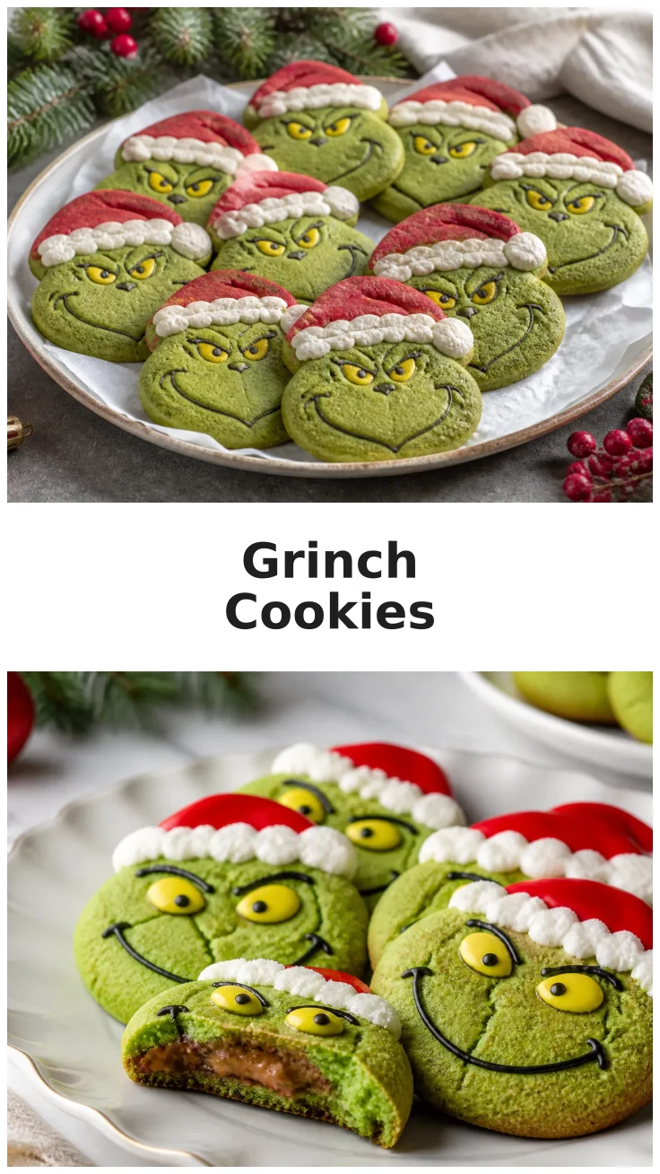 Colorful Grinch Cookies for Your Christmas Parties