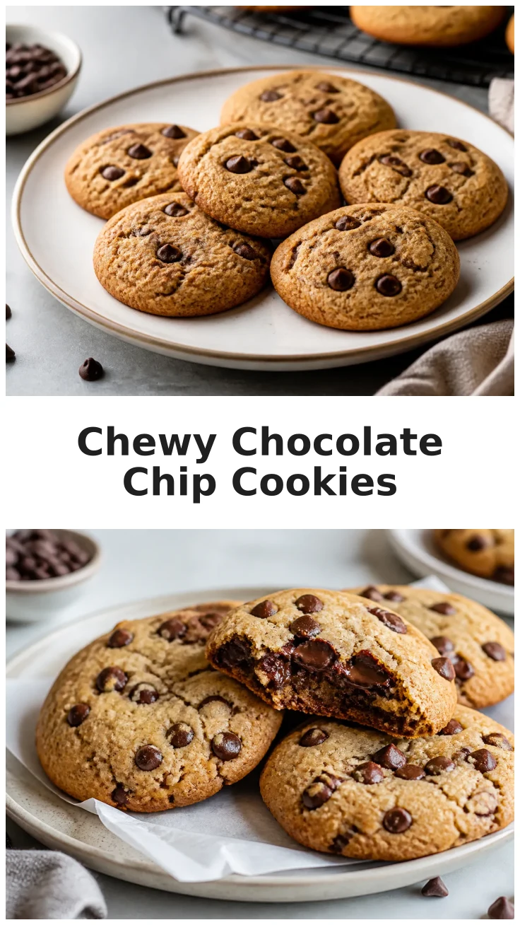 Eggless Chocolate Chip Cookies with Soft Chewy Centers