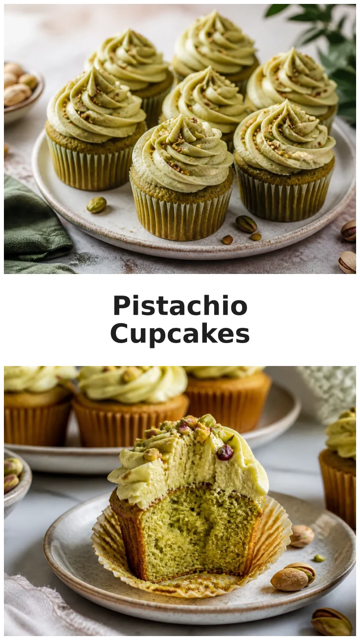 Delicious Pistachio Cupcakes with Creamy Nutty Finish Recipe Delicious Pistachio Cupcakes with Creamy Nutty Finish Recipe