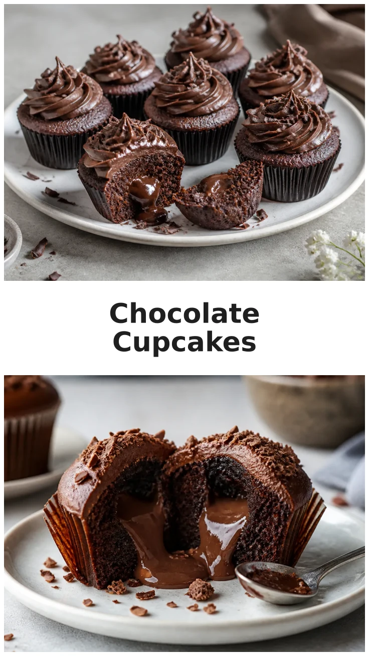 Gluten-Free Chocolate Cupcakes with Moist Chocolate Center Recipe
