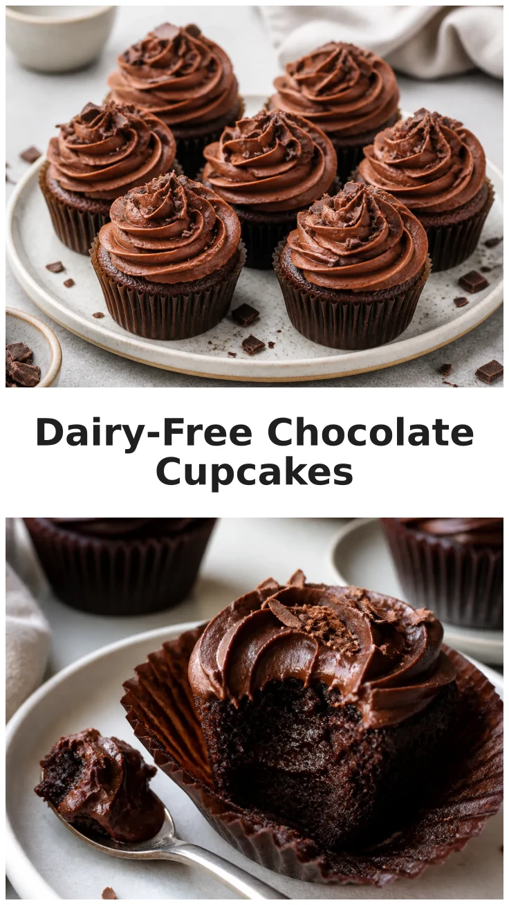 Dairy-Free Chocolate Cupcakes with Moist Chocolate Crumb Dairy-Free Chocolate Cupcakes with Moist Chocolate Crumb