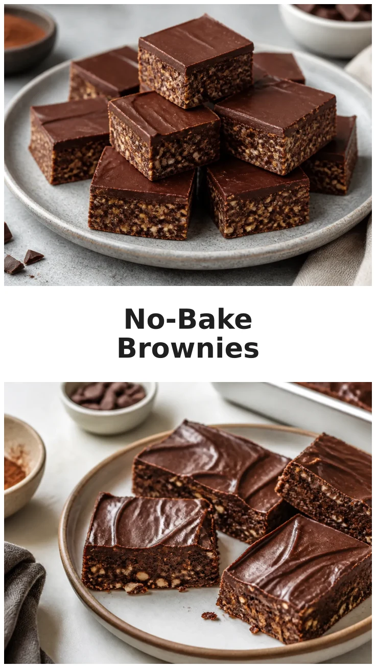 No-Bake Brownies with Rich Fudgy Texture to Satisfy Your Sweet Tooth No-Bake Brownies with Rich Fudgy Texture to Satisfy Your Sweet Tooth