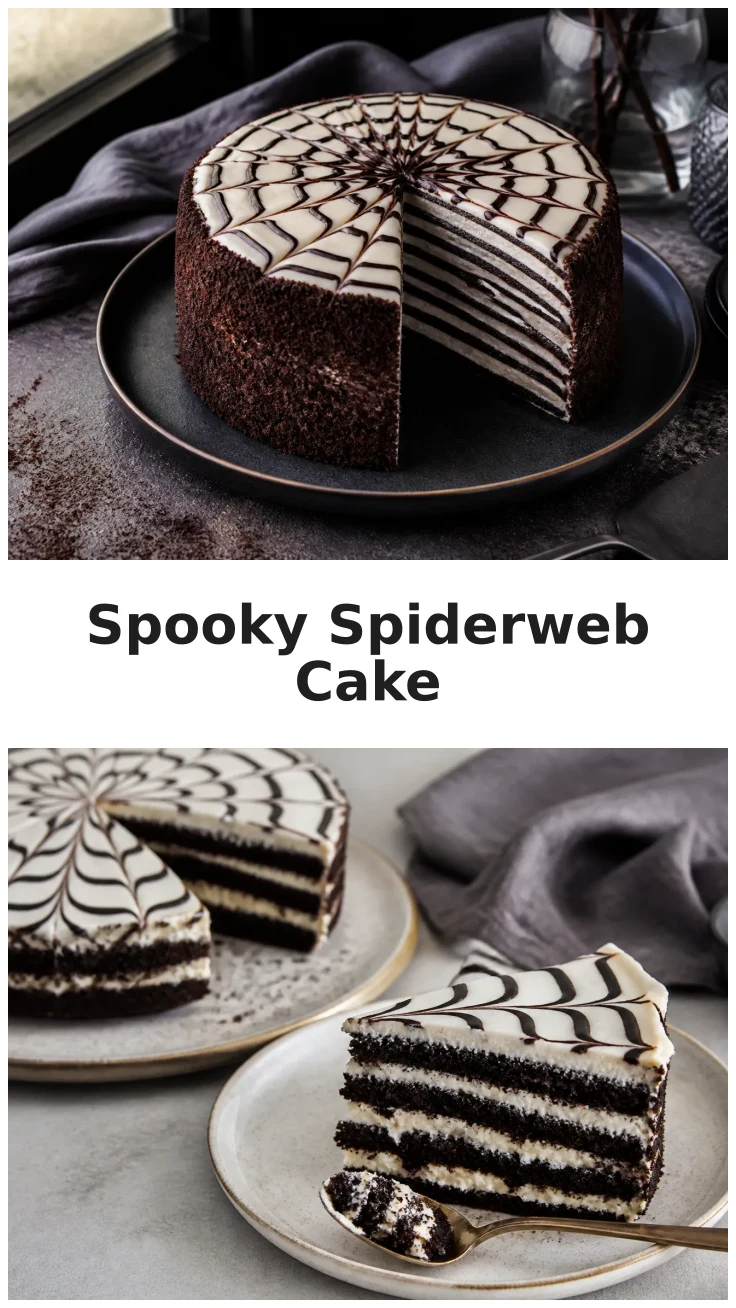 Spiderweb Cake with Spooky Halloween Design for Your Celebration