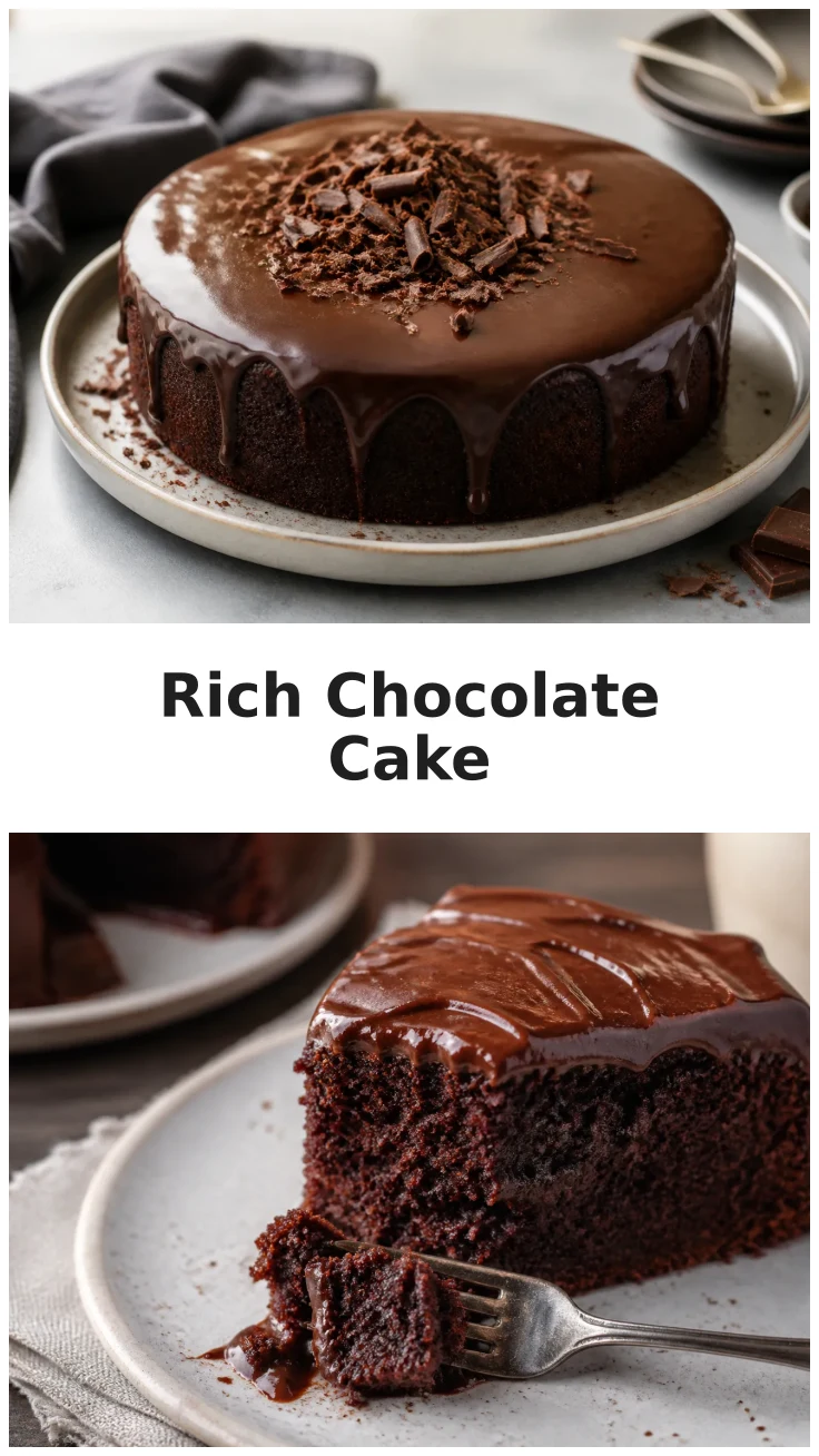 One-Layer Chocolate Cake with Rich Chocolate Finish Recipe One-Layer Chocolate Cake with Rich Chocolate Finish Recipe