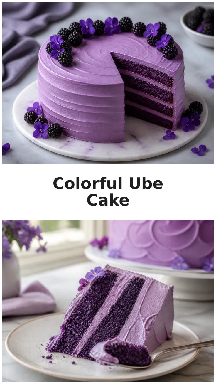Colorful Ube Cake with a Soft Purple Crumb Recipe
