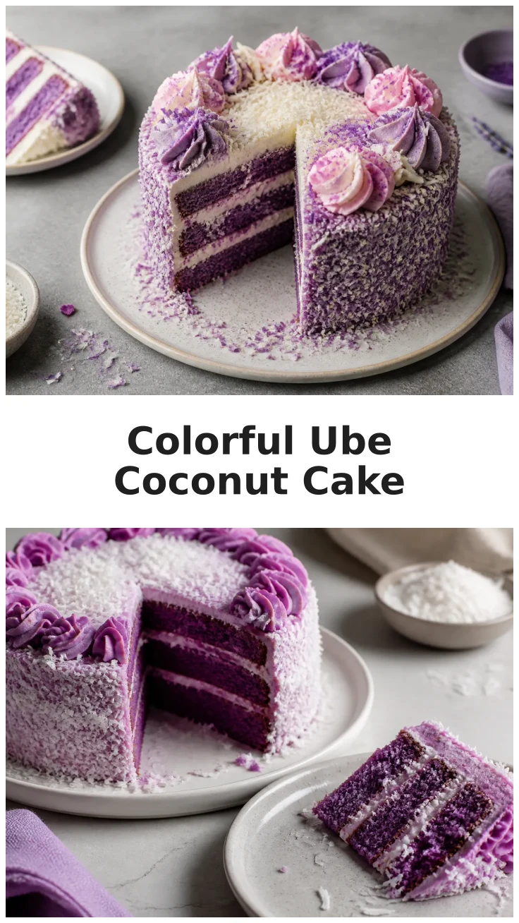 Ube Coconut Cake with a Soft Colorful Finish Recipe Ube Coconut Cake with a Soft Colorful Finish Recipe