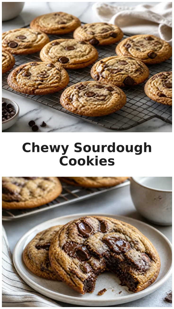 Sourdough Chocolate Chip Cookies with a Chewy Center Recipe Sourdough Chocolate Chip Cookies with a Chewy Center Recipe