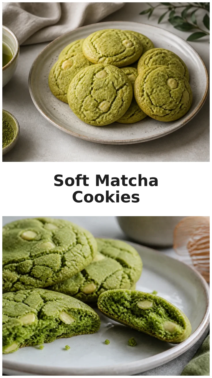 Delicious Matcha Cookies with a Soft Green Finish Delicious Matcha Cookies with a Soft Green Finish