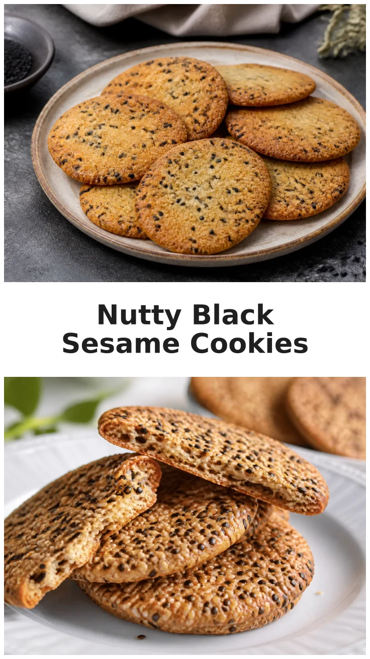 Black Sesame Cookies with a Crisp Nutty Finish Recipe Black Sesame Cookies with a Crisp Nutty Finish Recipe