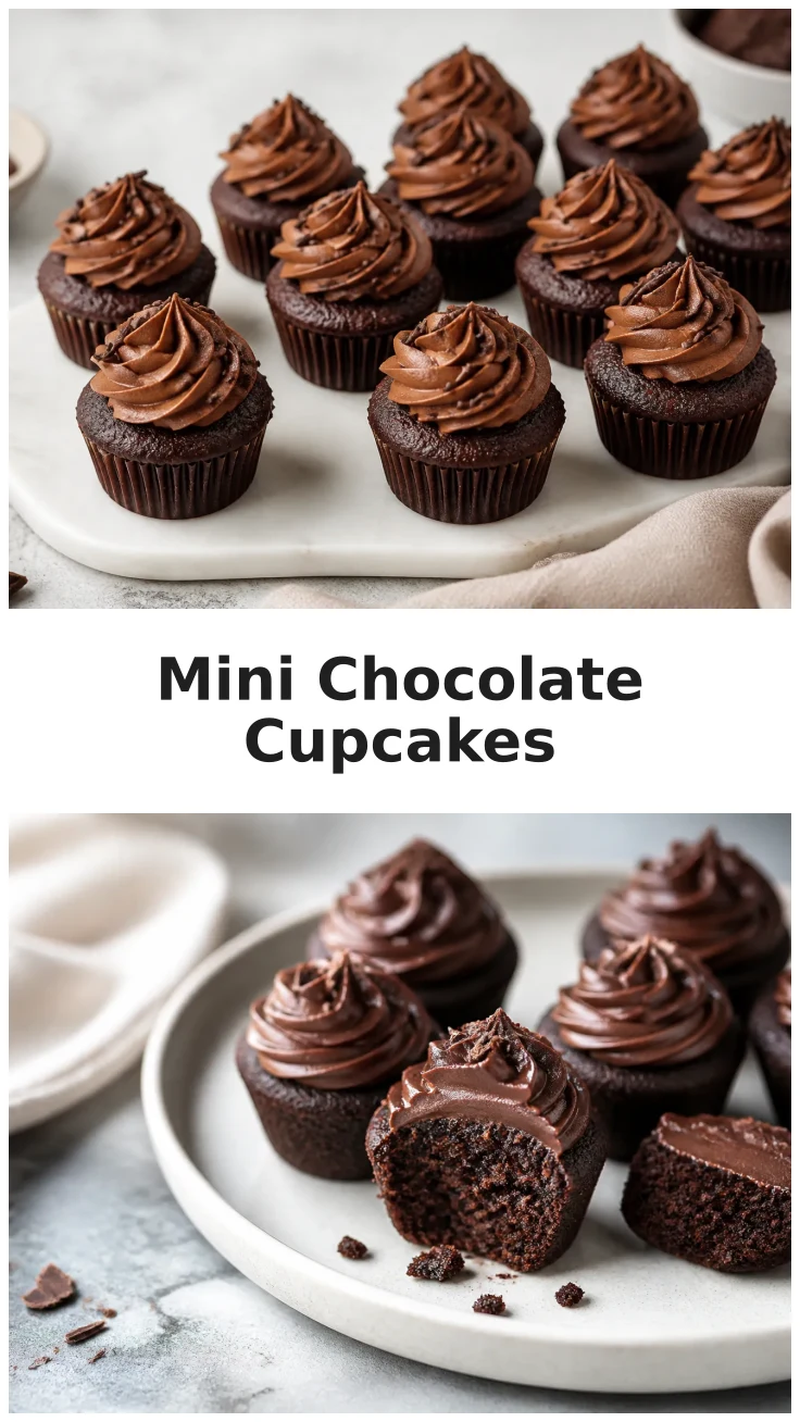 Mini Chocolate Cupcakes with Rich Chocolate Finish Recipe