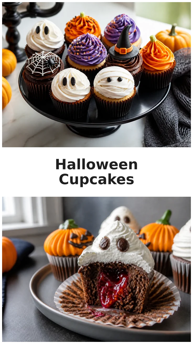 Colorful Halloween Cupcakes for Spooky Parties